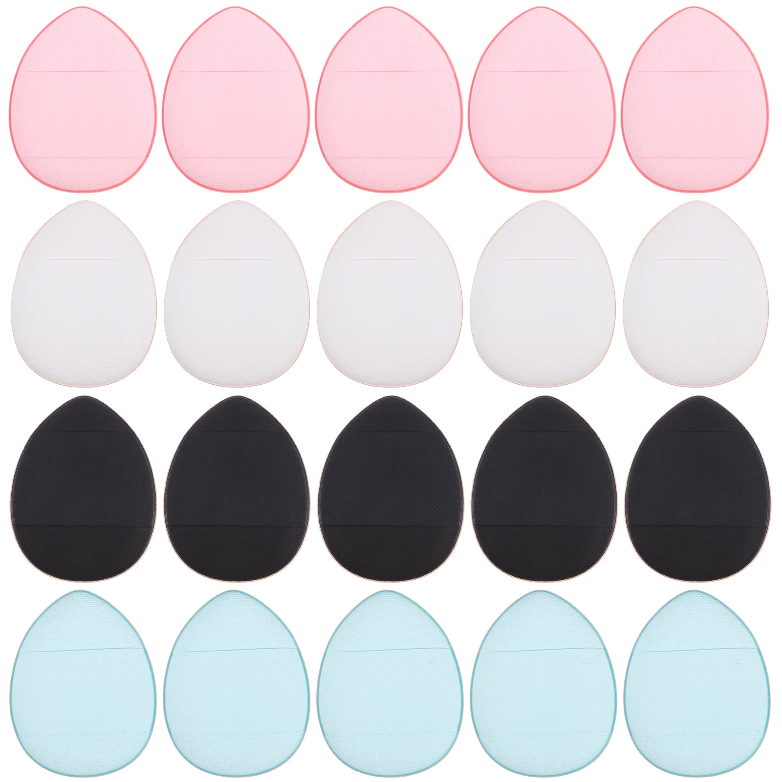 20Pcs Dry Wet Dual Use Makeup Puff Mini Powder Puff Strap Compact Size Makeup Sponge Face Concealer Applicator Beauty Tool