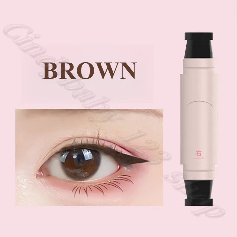 Qiyuduola Eyeliner Stempel Geïntegreerde Roterende Eyeliner Stempel Pen Eyeliner Pen Snel en Eenvoudig Waterdicht Niet Sizzy