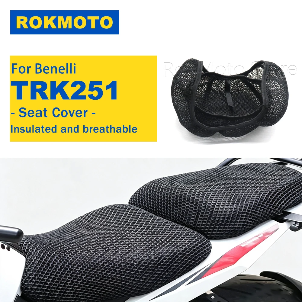 For Benelli TRK251 TRK 251 Motorcycle Accessories Protecting Cushion Seat Cover Breathable Comfortable 3D Mesh Seat Cover