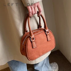 LEFTSIDE Design Fashion Retro Women Small Pillow Handbags and Purses 2023 Winter Leather Underarm Bags Shoulder Bags Bolsas