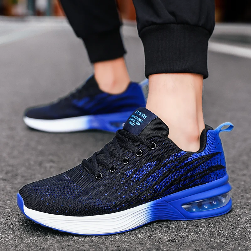 Mens Sports Running Shoes Fashion Breathable Sneakers Air Cushion Soft Comfortable Outdoor Casual Shoes