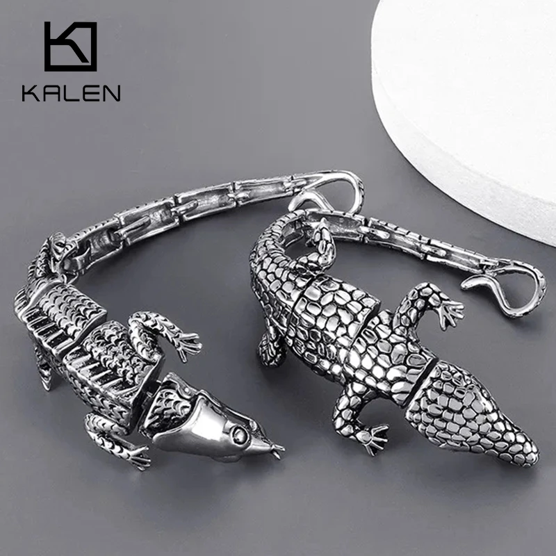 KALEN Hip Hop Personality Men's Skull Bracelet Charm Centipede Animal Bracelet Teen Accessories Gifts For Father Men