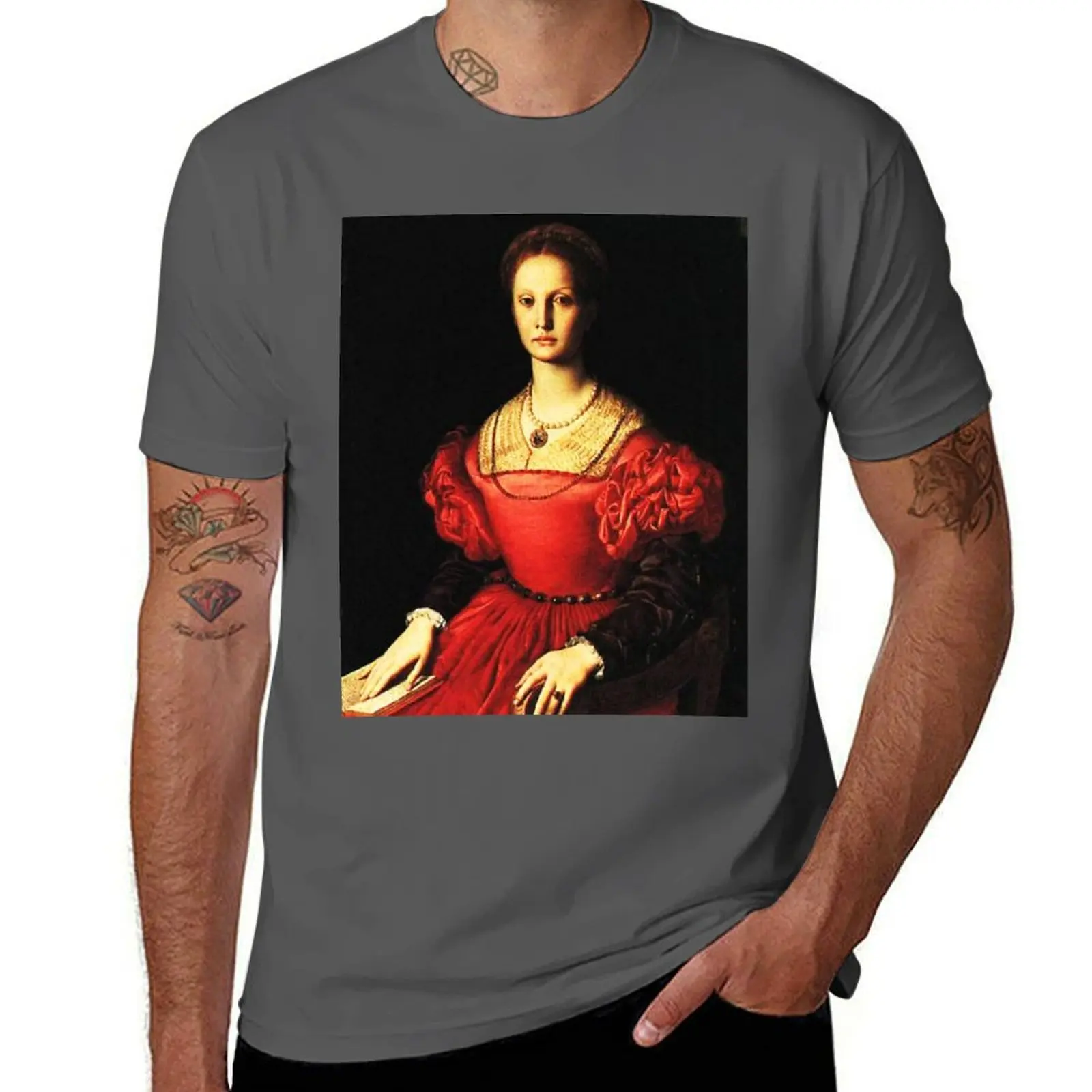 

the queen Bathory blood Elizabeth portrait T-Shirt Plus Size Basic Cotton T-Shirt