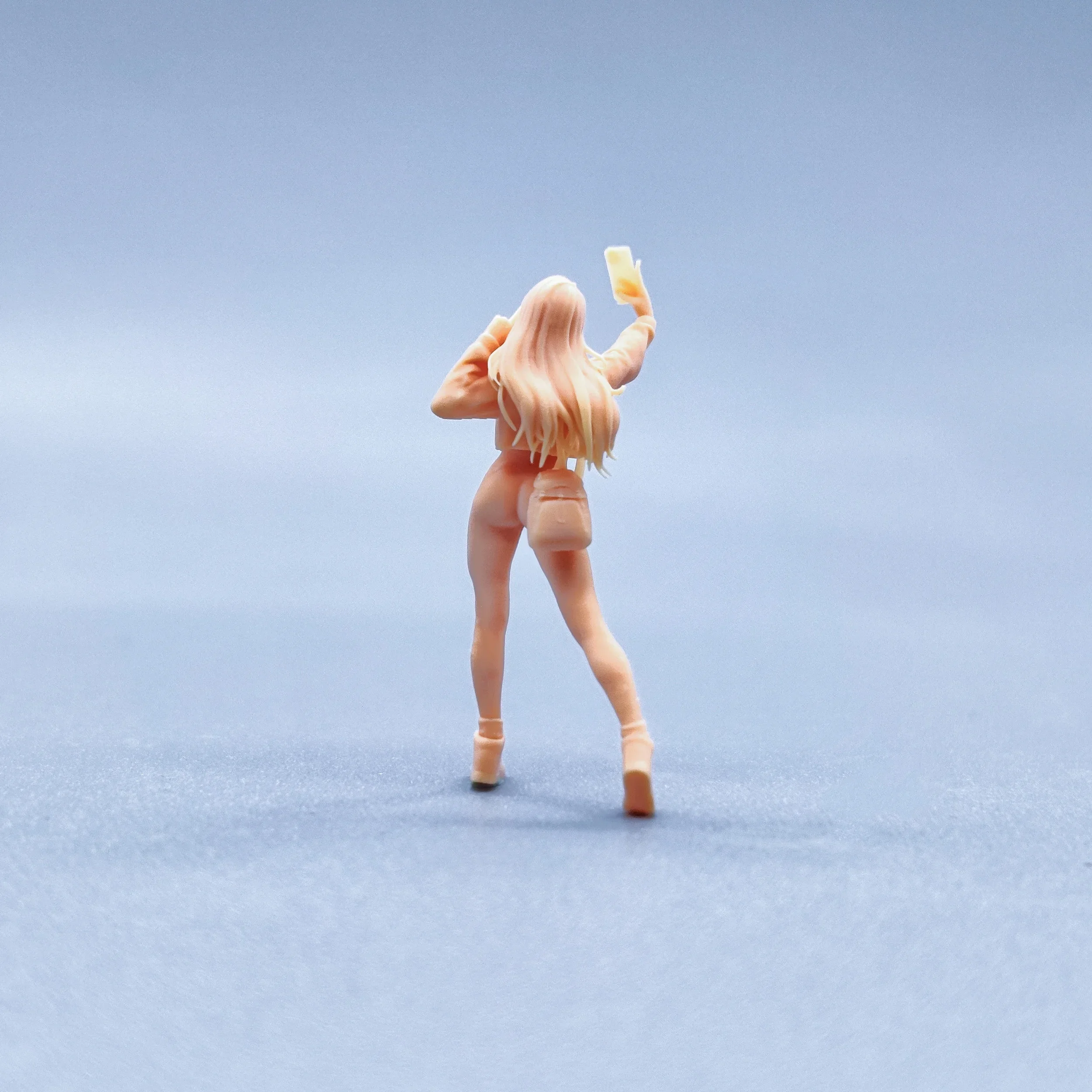 1/64 1/50 1/43 تماثيل مقياس نموذج الراتنج نعم Selfie ظهره فتاة غير ملونة المنمنمات Diorama رسمت باليد W020 #3