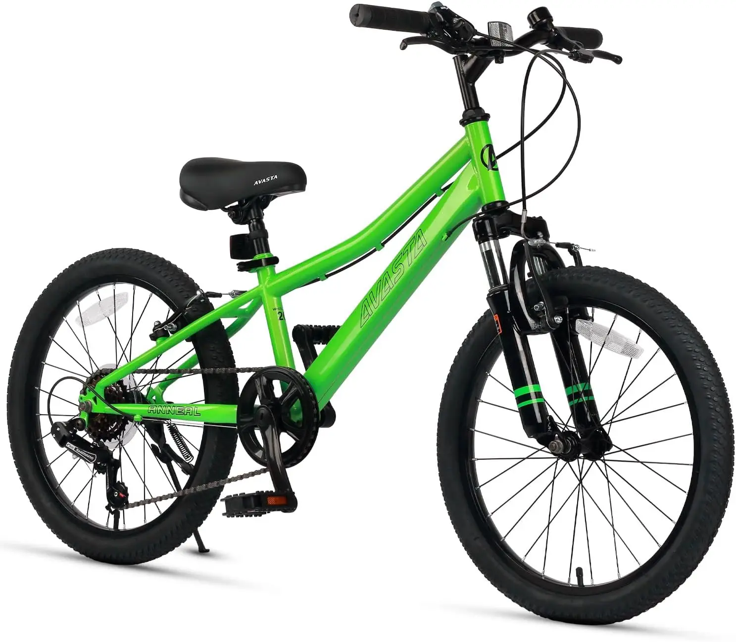 20'' Kids Mountain Bike for 6-12 Years Old Boys Girls with Suspension Fork, 6 Speeds , Multiple Colors