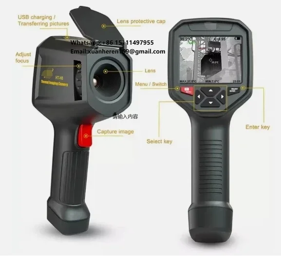 HT-H8 Portable Thermal Imager Infrared Imaging Camera Water Leak Detector with OEM Customization Stock Available