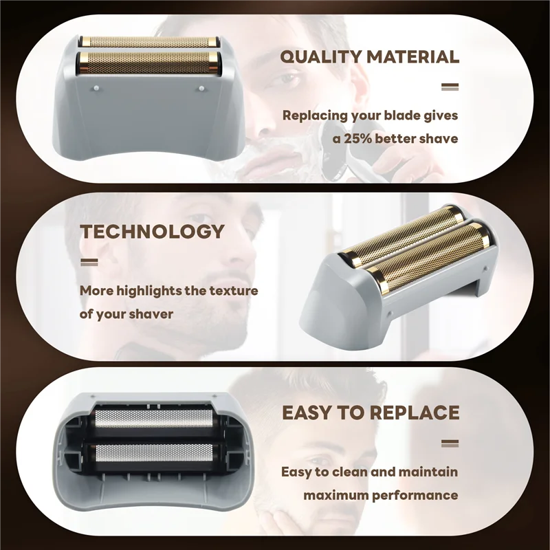 Paquete estable de 2 láminas y cortadores de repuesto para afeitadora profesional Andis 17150(TS-1), repuesto de litio Profoil