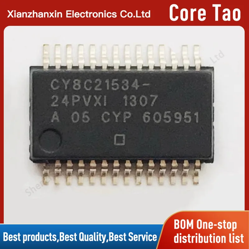 1~5PCS/LOT CY8C21534-24PVXIT CY8C21534-24PVXI CY8C21534 SSOP28 Microprocessor chip