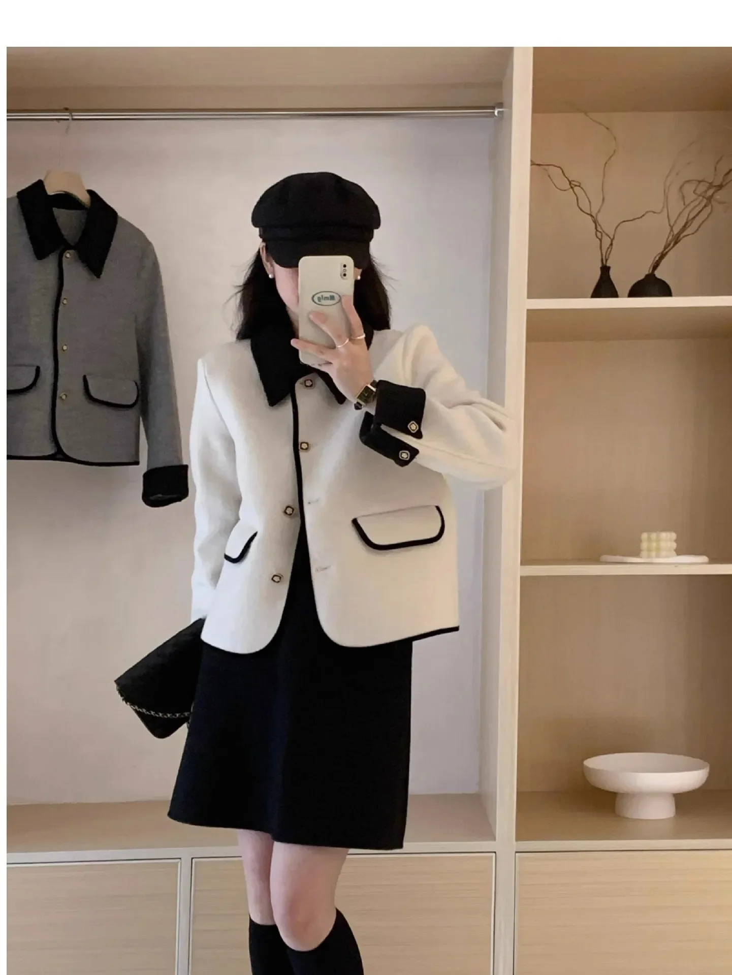 

Xiaoxiang double-sided cashmere coat women's short spring and autumn new small loose woolen coat