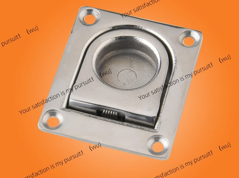 Floor buckle deck box cover 65*55mm square handle yacht speedboat airship marine stainless steel hardware accessories