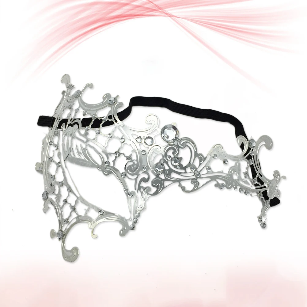 

Venetian Masquerade Mask Metal Half Face Costume Cosplay Accessory Adjustable Halloween Carnival Party Decor