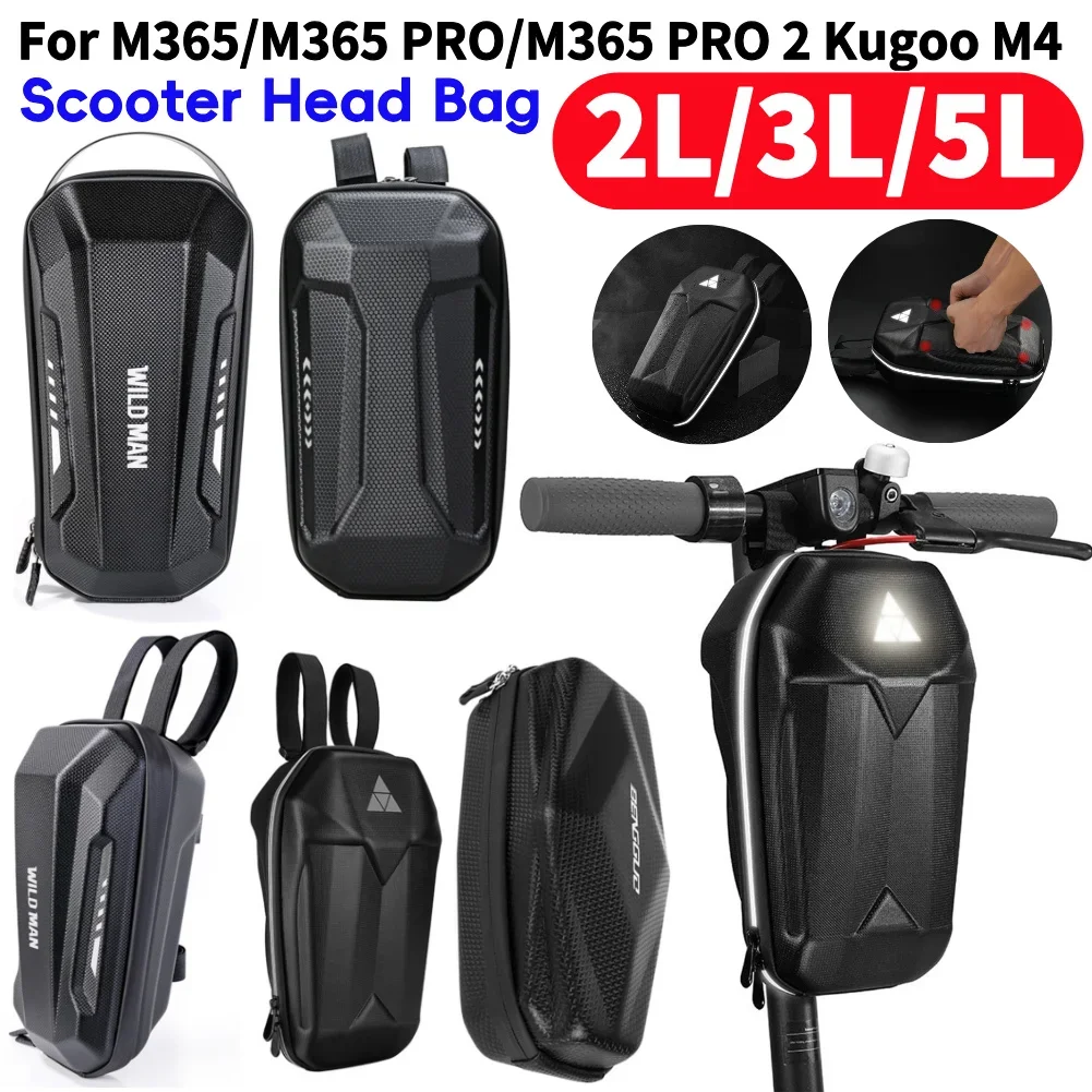 

Electric Scooter Bag Double Zipper Large Capacity Universal Waterproof Electric Scooter Handlebar Bag for Kugoo M4