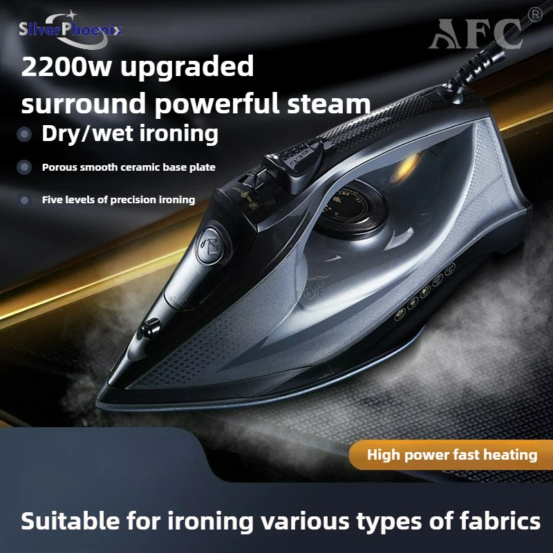 

Паровой утюг для одежды 220 В — алюминиевая подошва с антипригарным покрытием и тефлоновым покрытием, портативный для путешествий, противокапельная система, 1200 Вт