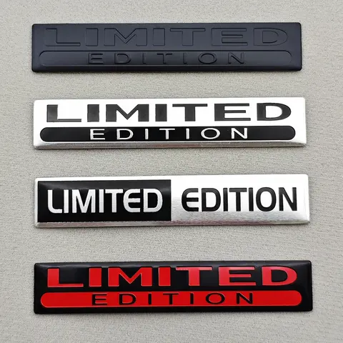 2PCS Metal Aluminium LIMITED EDITION Logo Emblem 3D Chorme Silver Black Red Car Sticker Fender Trunk Badge Decal Car Accessories 8 best sales edition emblem - №8