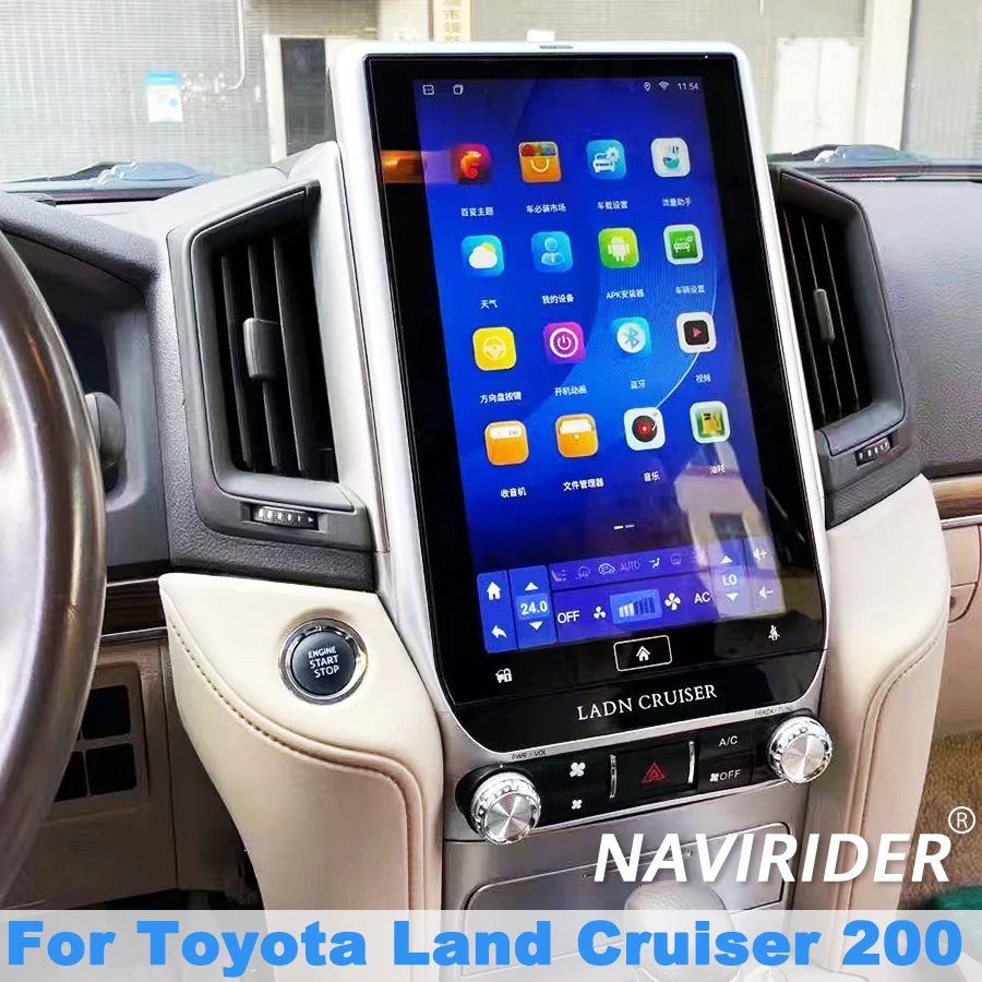 1920*1080 AHD Screen Android 15 Carplay For Toyota Land Cruiser 200 2016 2017 2018 Stereo 256GB 13.8