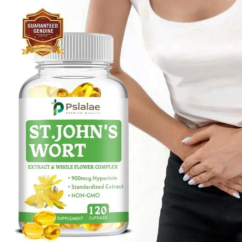 St. John\'s Wort Supplement - Helps Balance The Body, Improve Low Mood and Manage Anxiety Caused By Stress