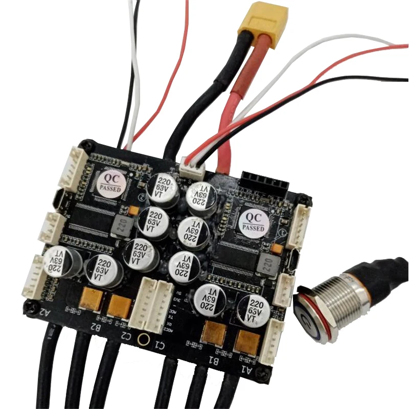 Programmable 100A Dual VESC4 Plus with Anti-spark Switch 10S 12S Motor Controller ESC for Skate Board