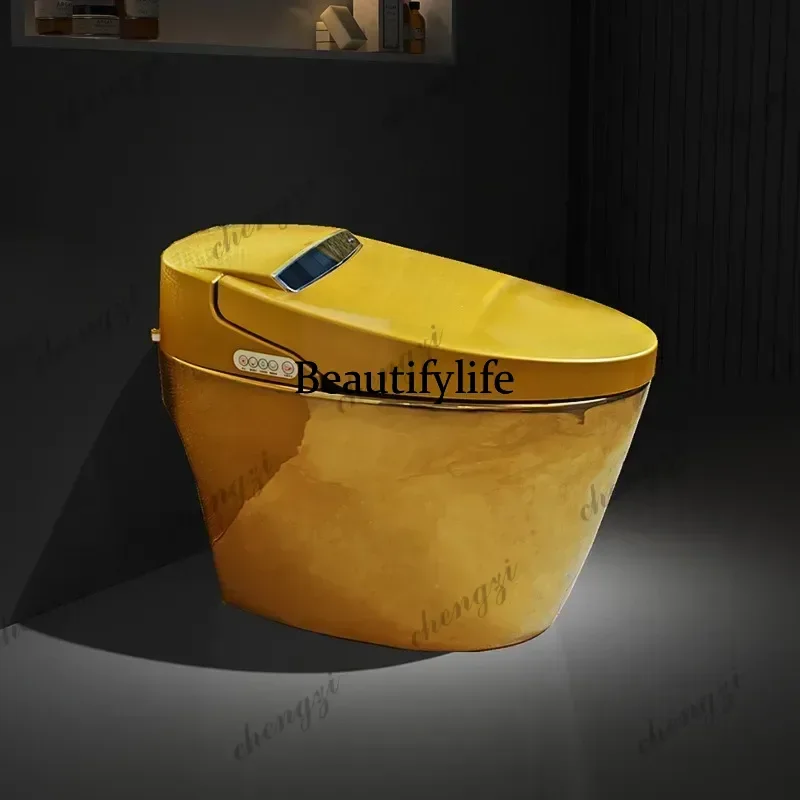 Golden smart toilet automatic flip one-piece no water pressure limit color toilet
