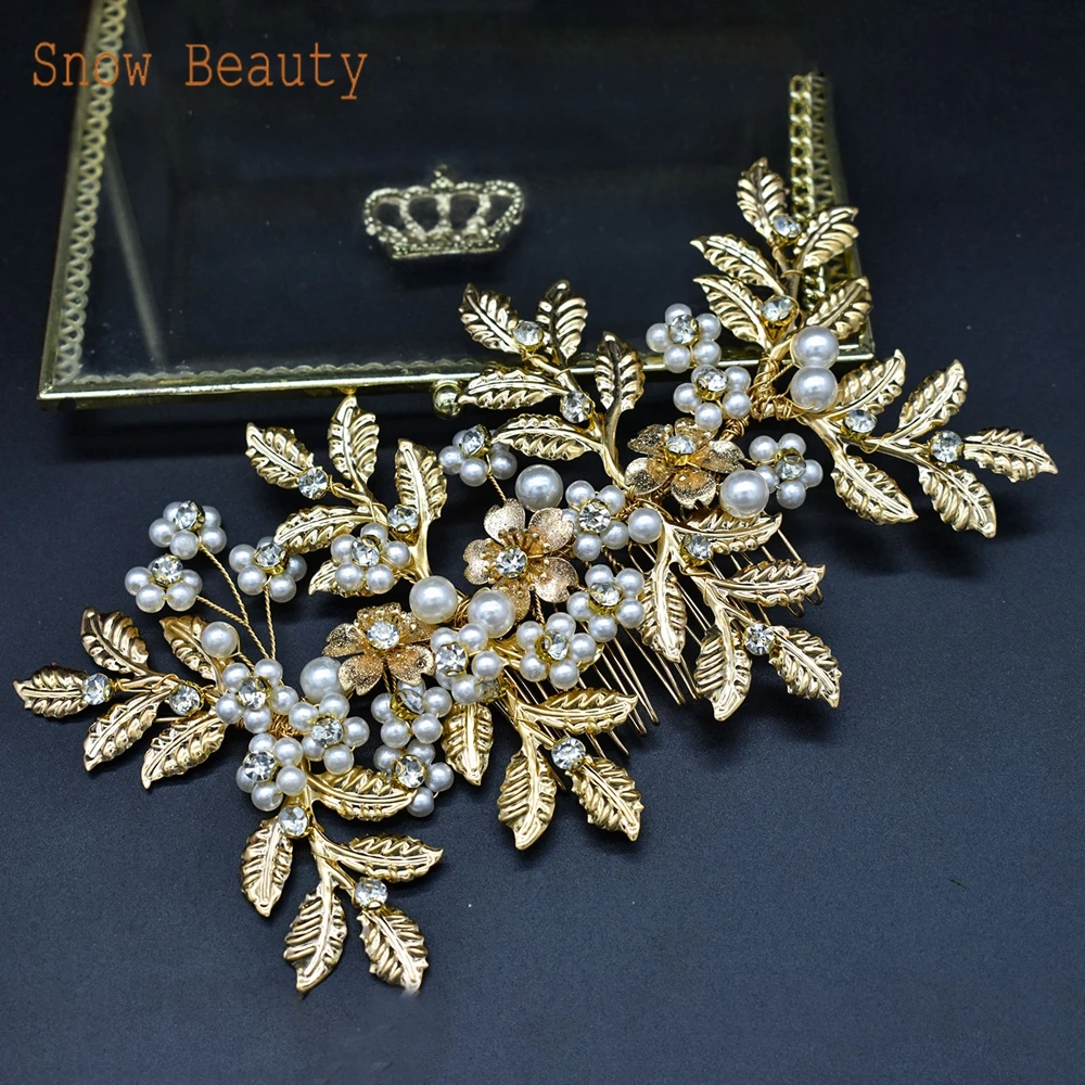 DZ066 Crystal Bridal Hair Jewelry Women Hair Clips Wedding Headpieces Rhinestone Women Hairpin Party Jewelry Gift Bride Comb image 5