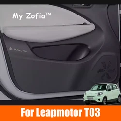 For Leapmotor T03 2023 2024 2025 Car Door Anti-kick Sticker Mat Side Door Glove box Anti-scratch Protective Stickers Accessories