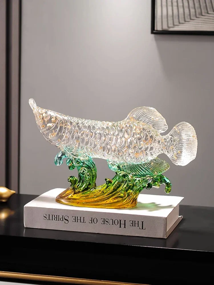 

Statuette Fish Ornament,Figurine,Living Room Entrance,Wine Cabinet,Office Desk Decoration,Home Decor,Customized