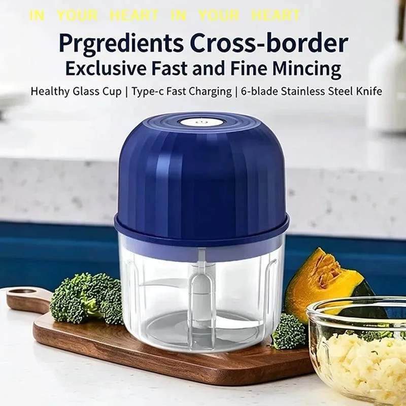 Upgraded USB Rechargeable Onion Chopper Electric Food Grinder Waterproof BPA Free Mini Garlic Vegetable Processor Portable Kitch