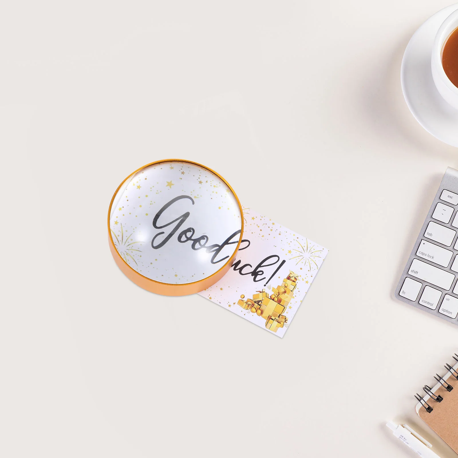 

Crystal Dome Magnifier Paperweight Optical Glass 75mm 4x Magnifier Reading Glass for Books Newspapers Office Desktop Decor