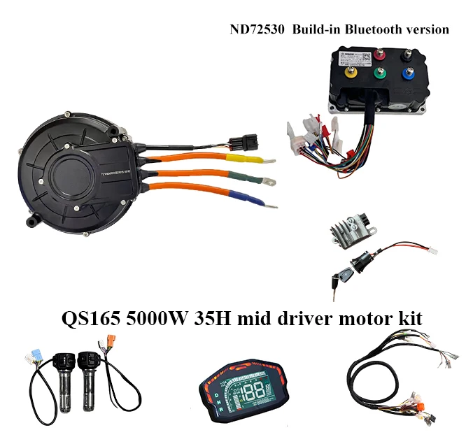 QS165 35H V2 MOTOR QSD165B-35 Encoder/Hall sensor version for Surron Light Bee Conversion Kit with ND72530/680 Controller