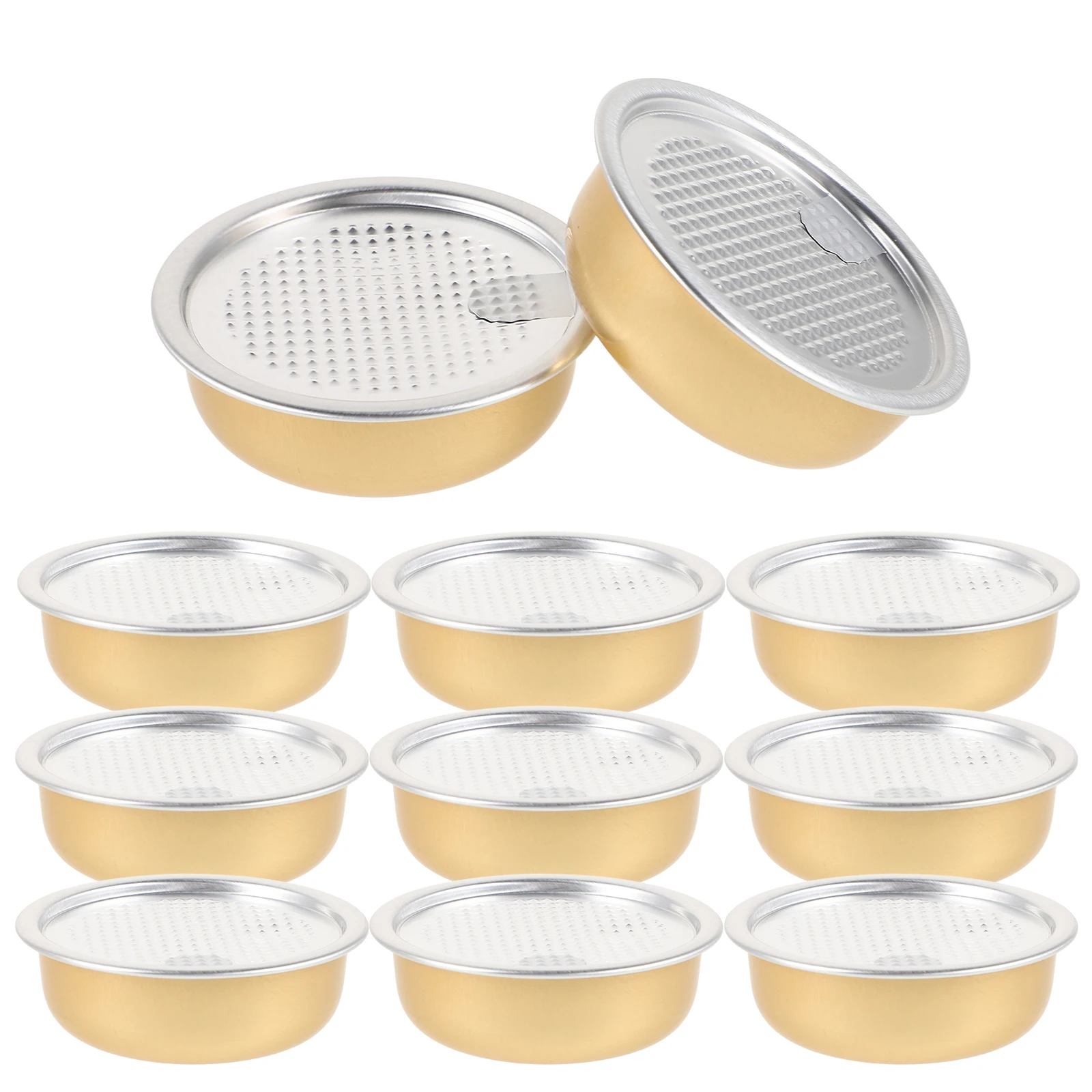 

12pcs Aluminum Empty Food Cans Food Storage Containers Dessert Snacks Empty Tin Containers For Daily Use Round Food-Grade