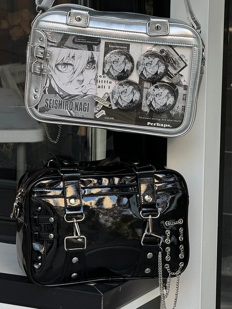 

Underarm Ita Bag Square Sac Femme Japanese Shoulder Bags for Woman Preppy Style All-match Bolsos De Mujer Transparent Bolso