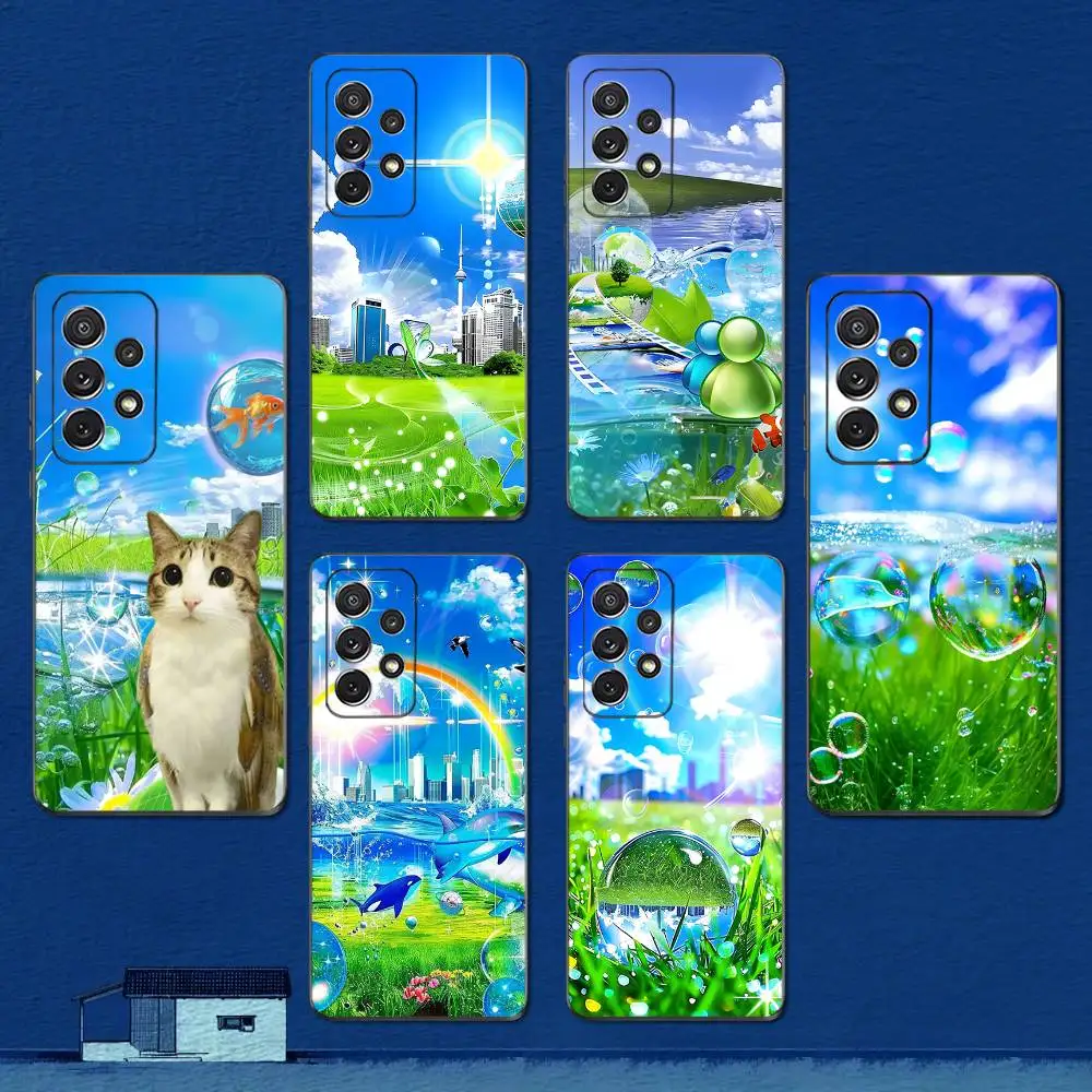 Funda de teléfono Frutiger Aero de arte fresco para Samsung S22,S21,S20,S10,S9,S25,S24,S23,Ultra,FE,Plus,Lite, funda negra de silicona suave