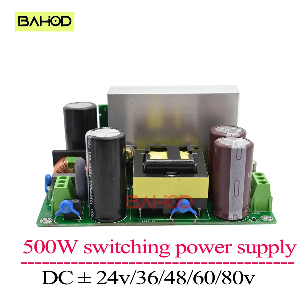 

BAHOD 500W Amplifier Switch Power Supply Dual DC 24V 36V 48V 60V 80V LLC Soft Switch For audio amplifiers