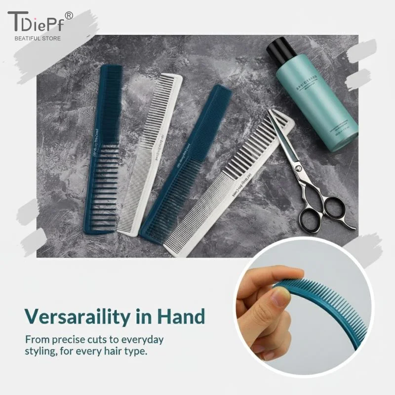 

Barber Hair Accessories Professional Hair Cutting Comb Anti-static Flat Head Cutter Comb FineTooth Haircut Brush Salon Tools