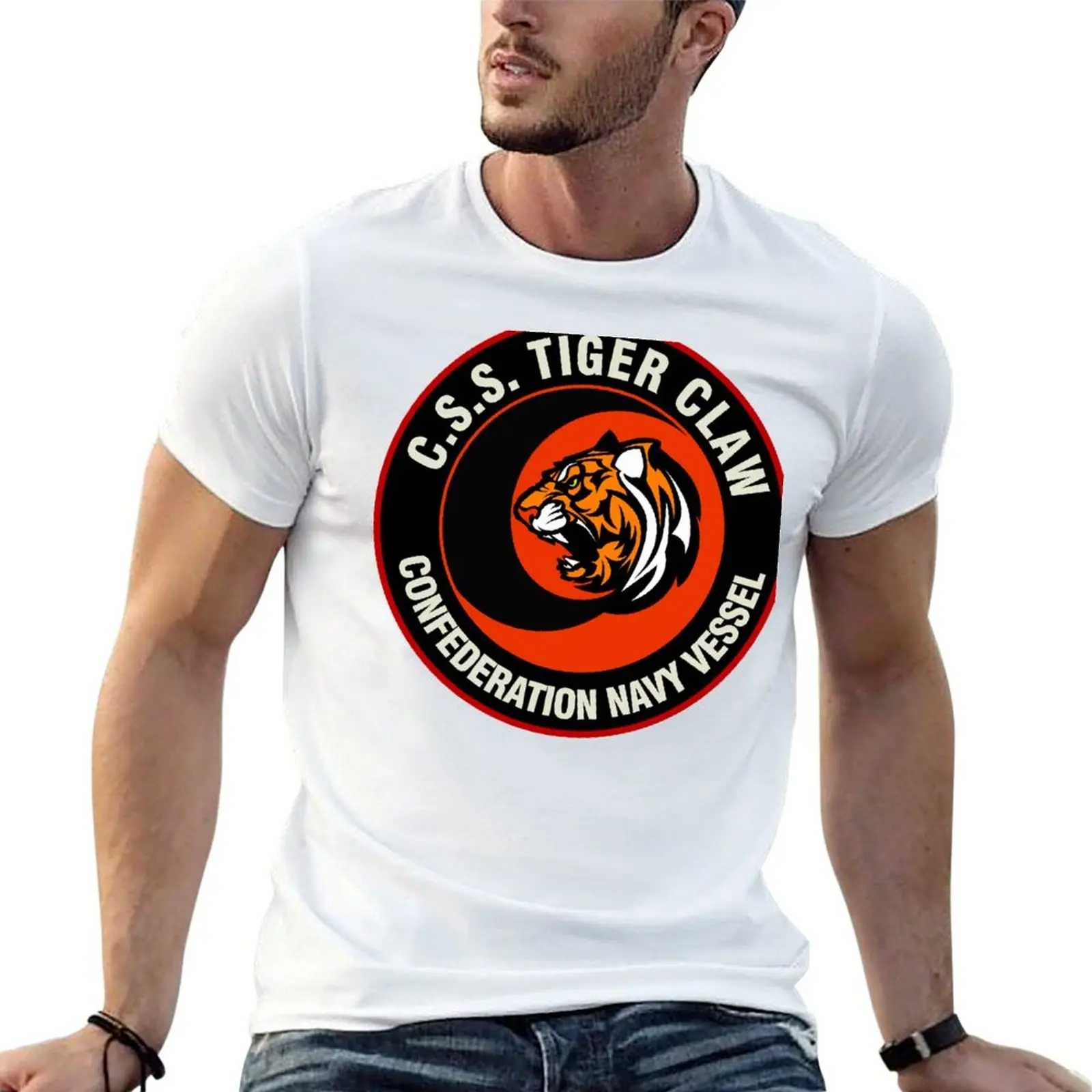 Camiseta con Emblema de Garra de Tigre CSS, Camisetas para Hombre, Camisetas de Alta Calidad, Marca de Lujo, Camiseta de Lujo