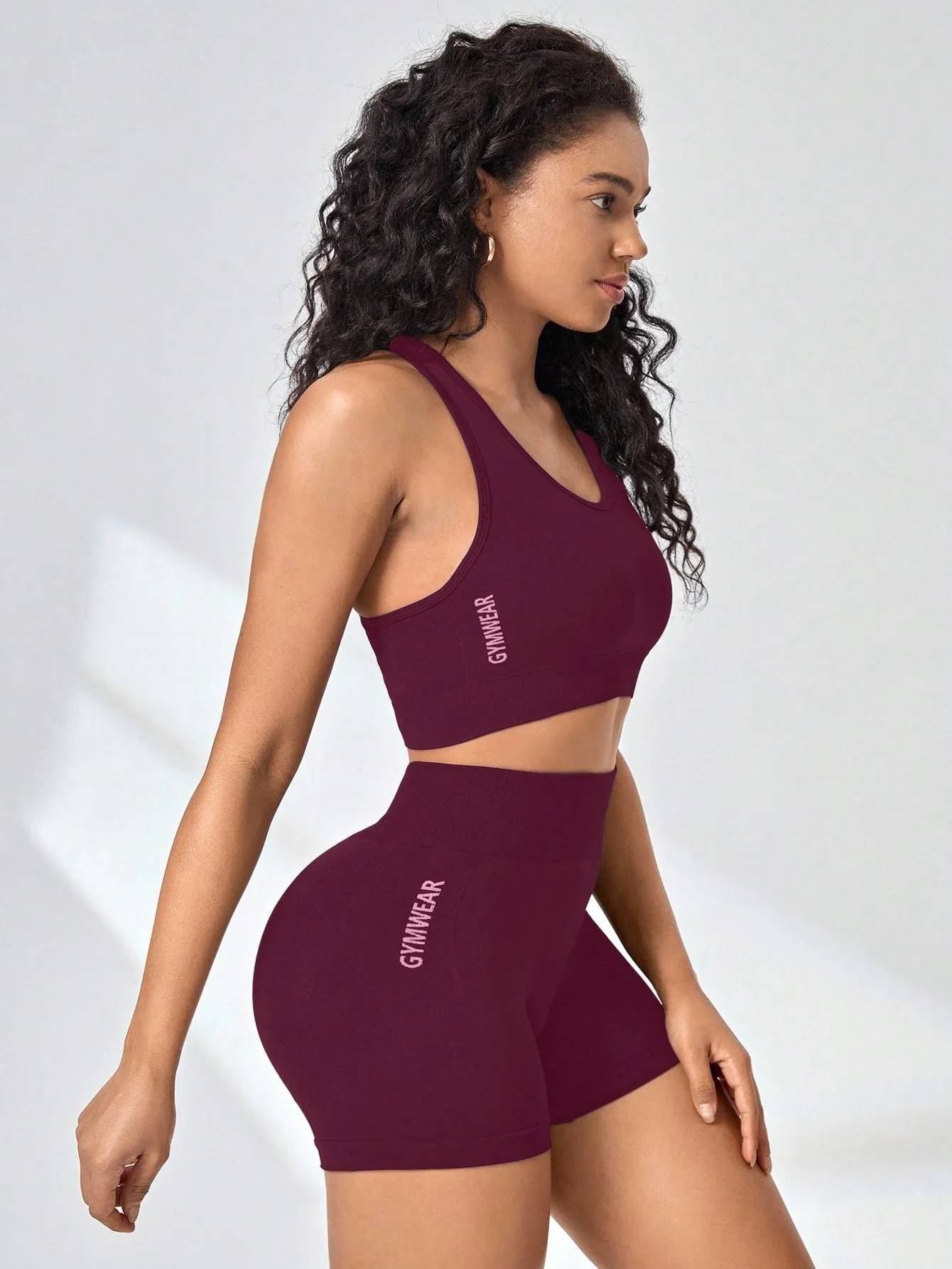 Frauen Yoga Set Bh Shorts Set Nahtlose Fitness Trainingsanzug Gym Shorts Sport Set Workout Stoßfest Weste Outfit – Detail 6