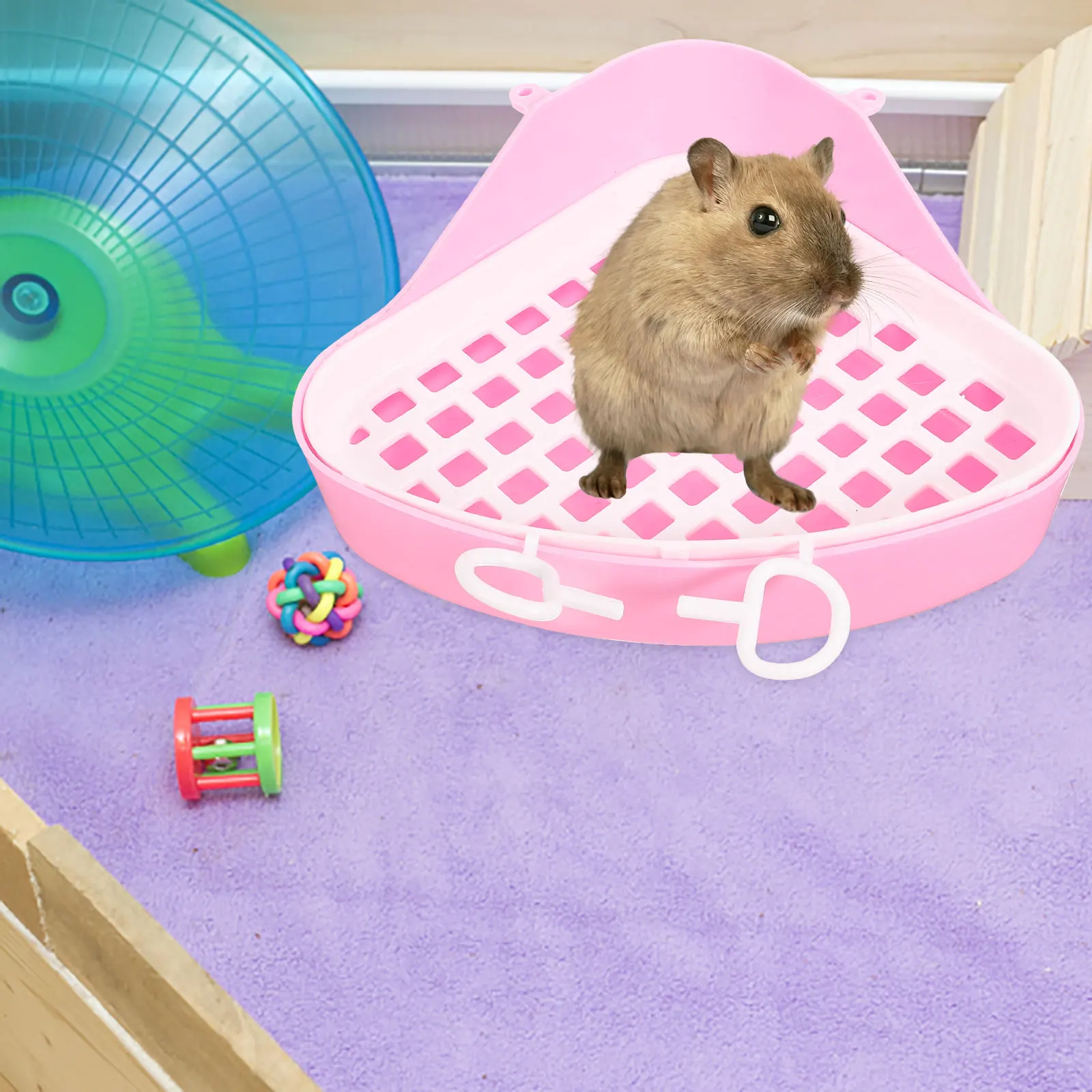 

2Pcs Pet Toilet Detachable Litter Box Rabbit Hamster Small Animal Toilet Training Potty Plastic Potty Cat Litter Box
