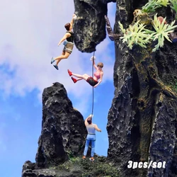 1:64 1:87 Ho Miniature Figures Model Climbing Mountaineering Climber Artificial Mountain DIY Micro Landscape for Diorama