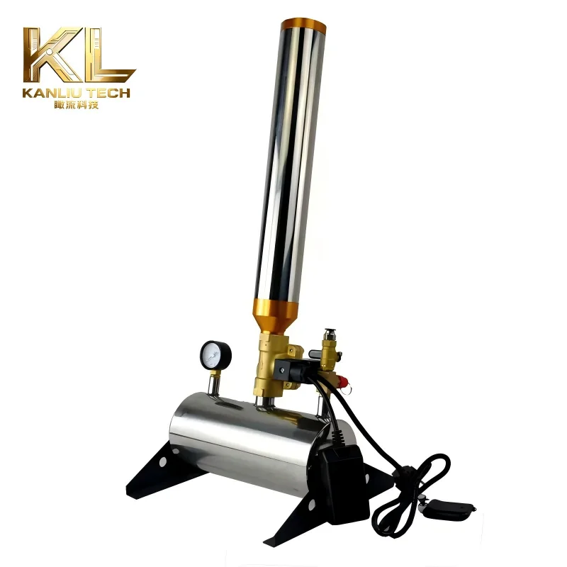 Pneumatic Remote Confetti Cannon Stainless Steel 8mm Air Inlet, Sprayer for Confetti Streamer Powder Stage Wedding Event