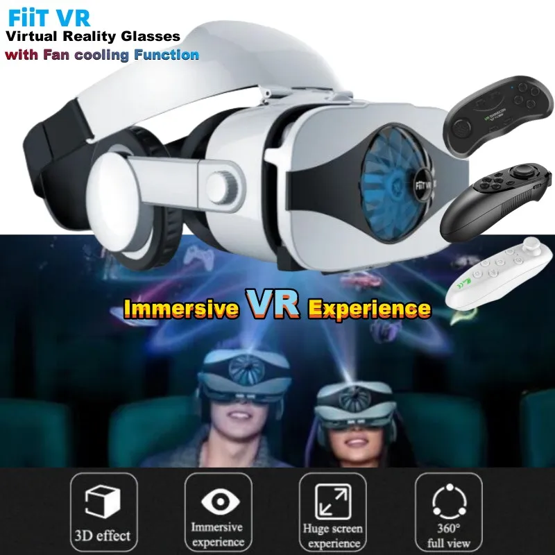 Gafas VR de realidad Virtual móvil IMAX pantalla grande gafas 3D caja de cartón casco montado en la cabeza VR, compatible con Gamepad