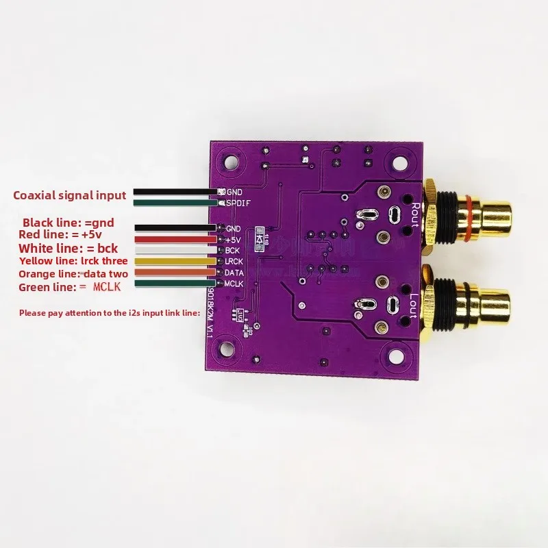 ES9018K2M decoder board I2S input 24/192KHZ synchronous/asynchronous HiFi upgrade digital broadcast
