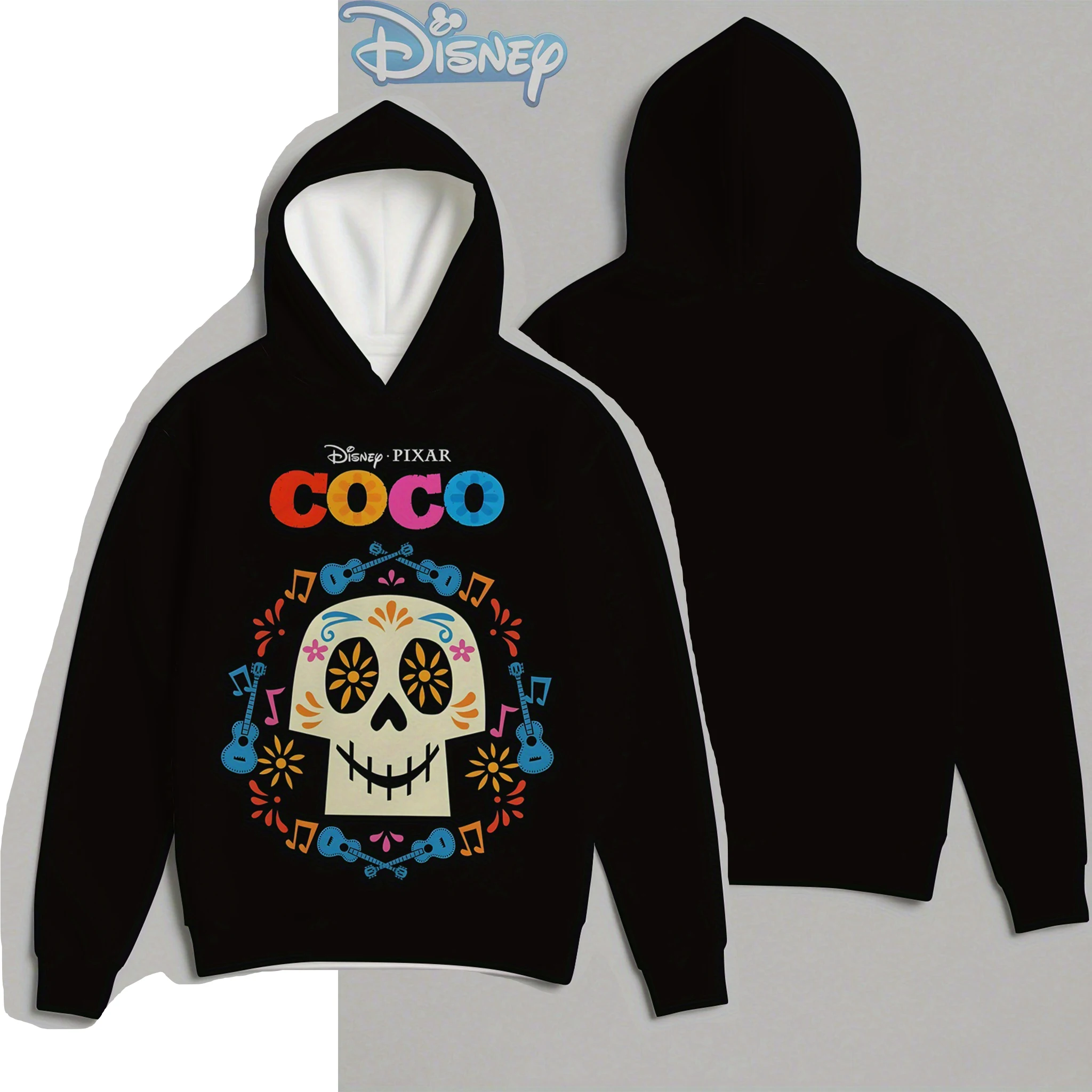 سويت شيرت بغطاء للرأس للأطفال من فيلم كوكو الجديد، سترة شتوية دافئة مطبوعة برسوم كارتونية للأطفال، هدية مثالية للأولاد والبنات