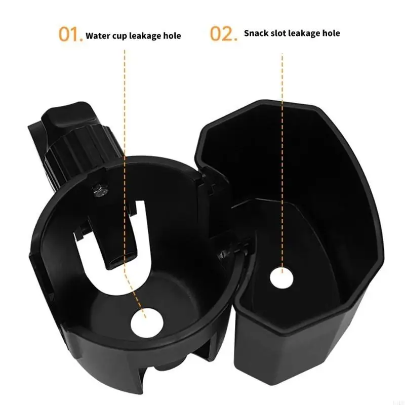 Soporte montaje para bebidas para cochecitos ligeros 54DF, portavasos antideslizante para colocación estable botellas