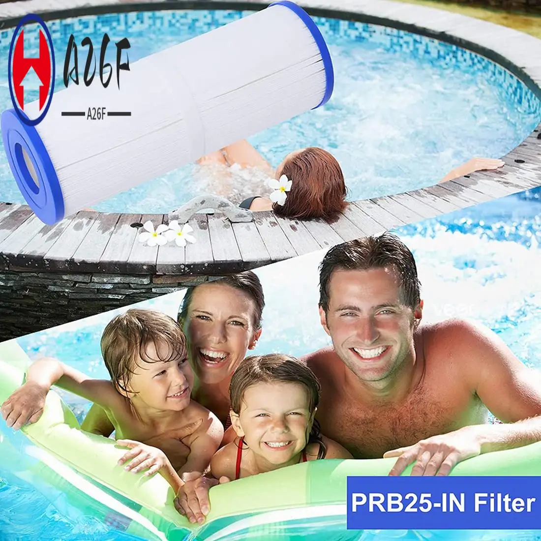 Фильтр A26F-Spa для фильтра гидромассажной ванны PRB50-IN, Unique C-4950 Guardian 413-212-02 Filbur FC-2390 Whirlpool J200 Series Фильтр для бассейна