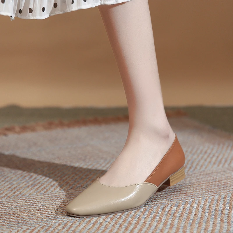 

Женские элегантные удобные милые лоферы Мэри Джейн в лаконичном стиле на низком каблуке с квадратным носком, 2022, женская обувь