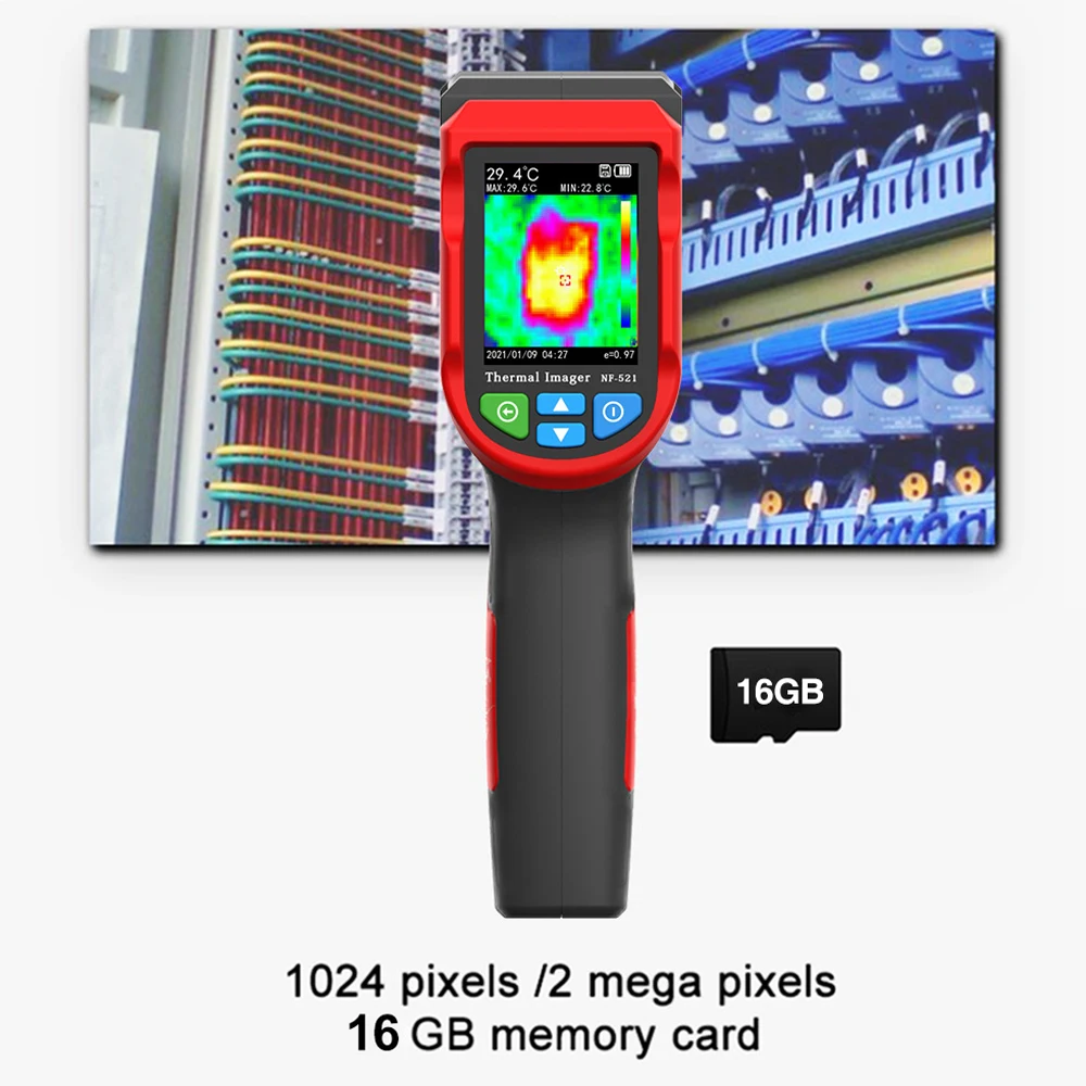 Noyafa-Imageador térmico infravermelho, câmera industrial profissional, detector de aquecimento de piso,-20 ~ 400 ° C, NF-521