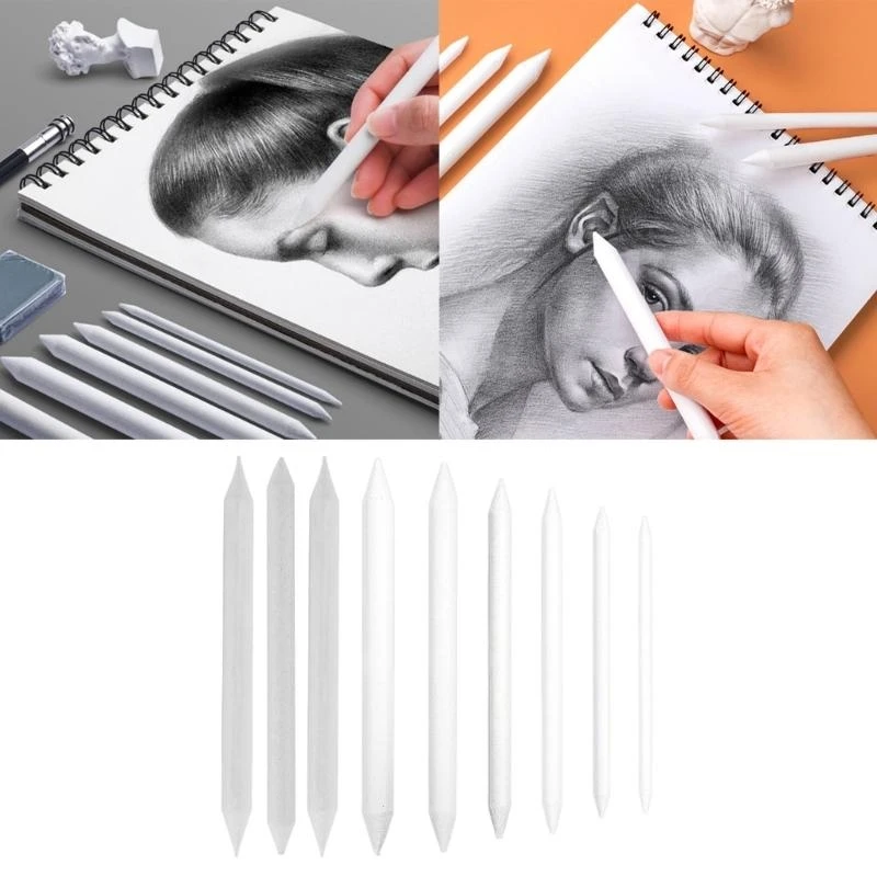 W89C 3/9PCS ศิลปินกระดาษผสมตอไม้และเครื่องปั่นอาร์ต TORTOLION