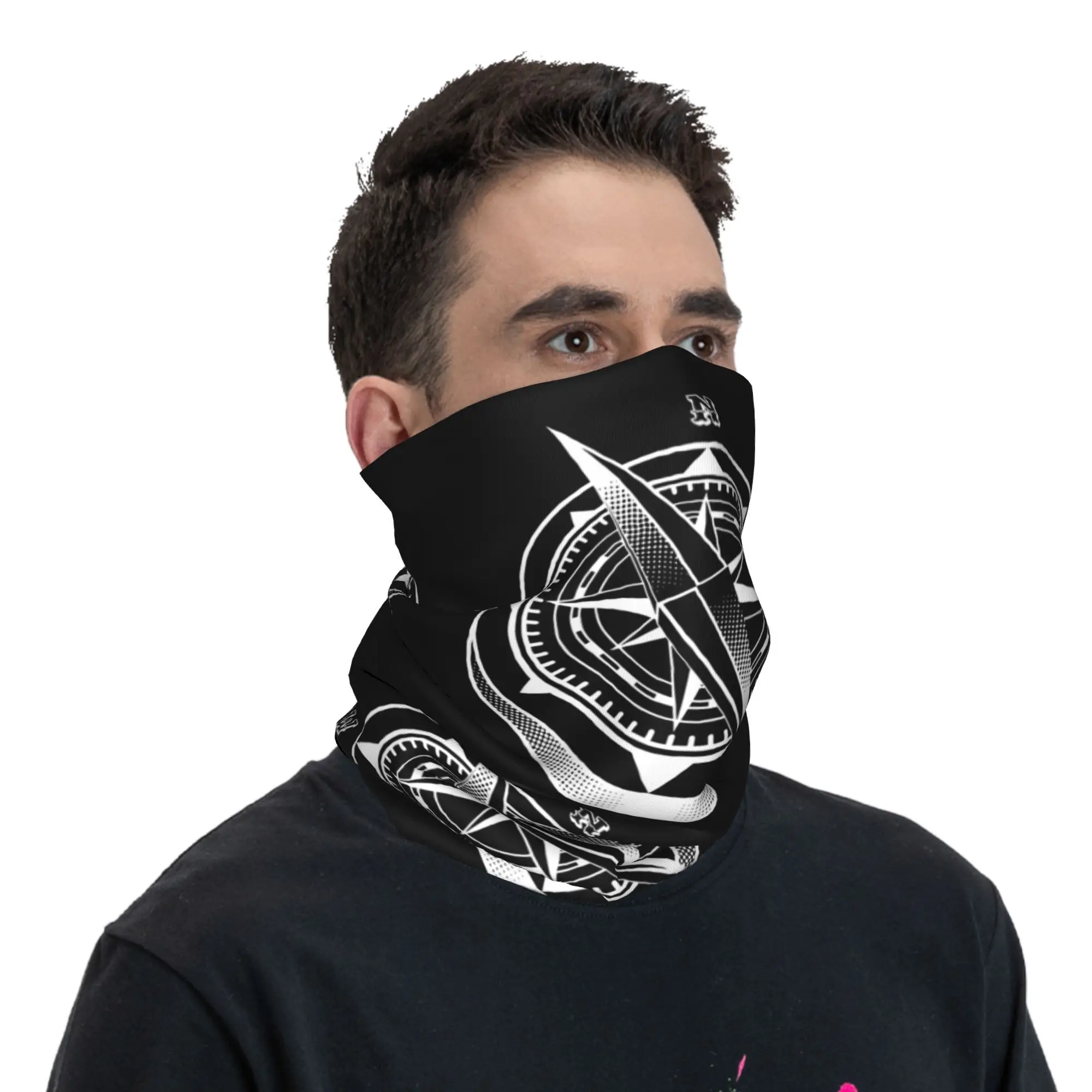 بوصلة بحرية كابتن مرساة قارب باندانا الرقبة الجراب قناع مطبوع وشاح متعدد الوظائف بالاكلافا ركوب للرجال والنساء الكبار