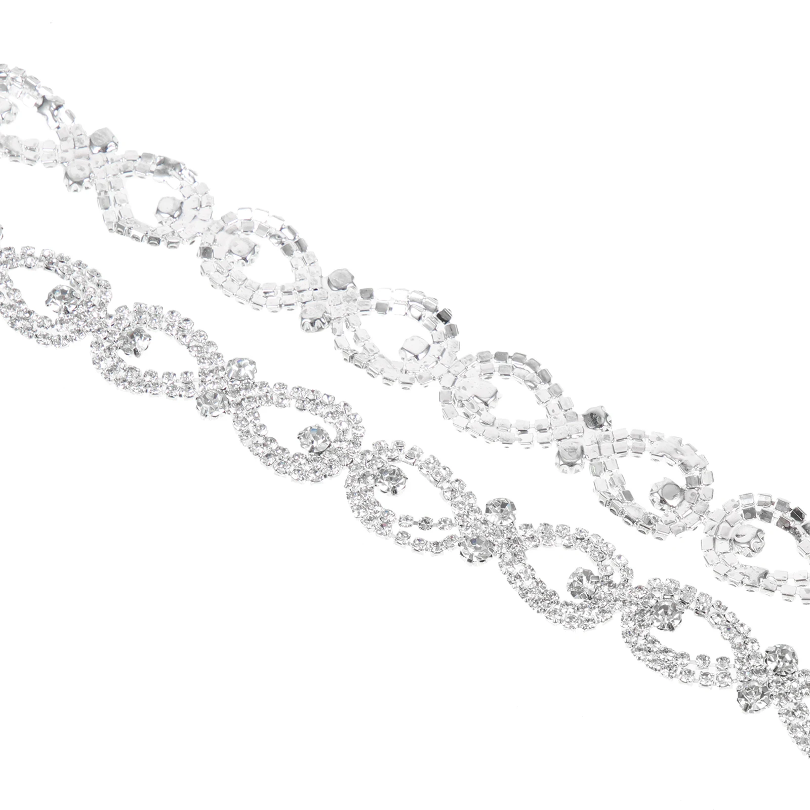 

Shiny Crystal Rhinestone Chain Cuttable Decorative Belt Diy Waist Chain Craft Accessory Multi-Function Trim Fringe