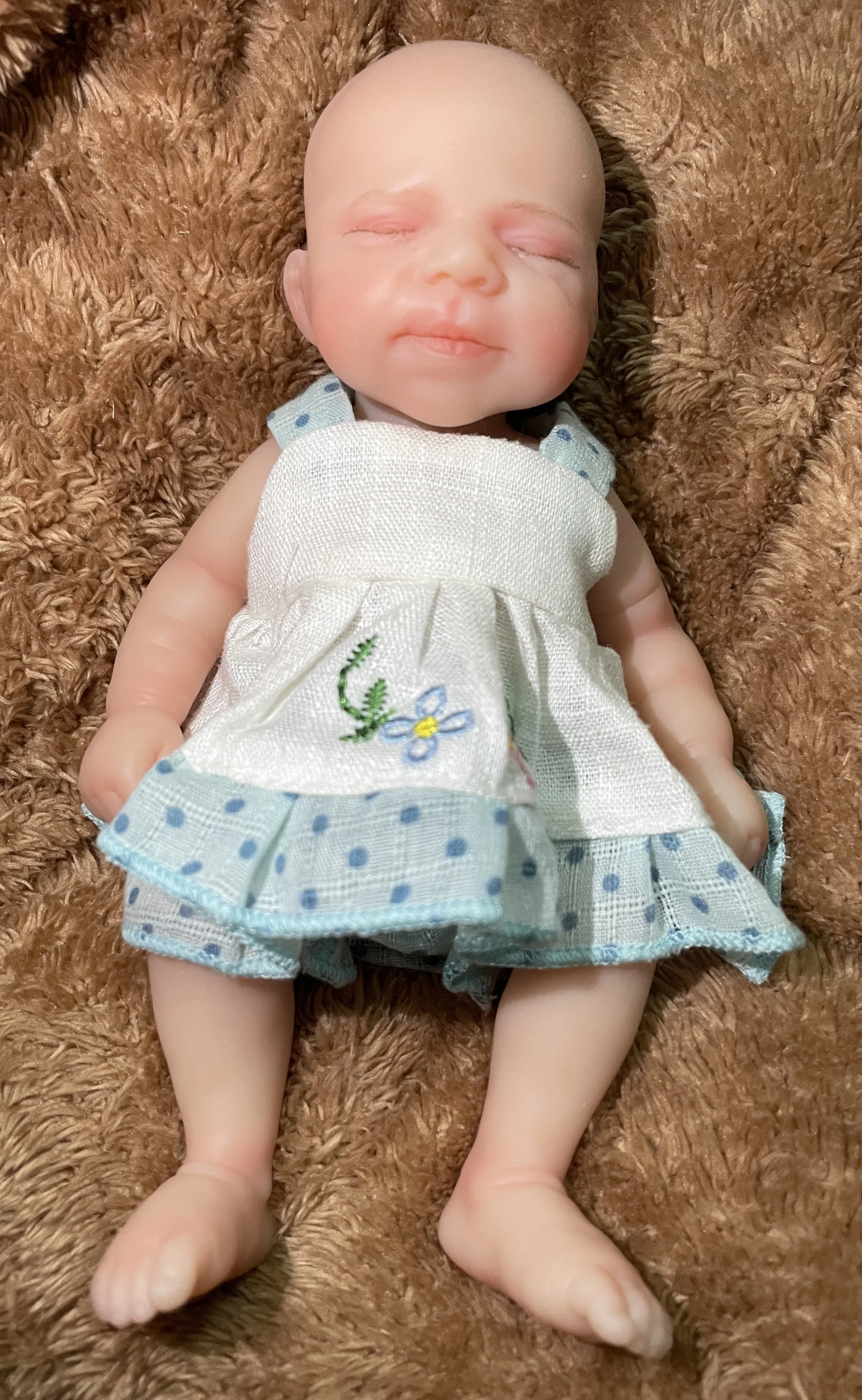 20 سنتيمتر النوم تولد من جديد الطفل في البلاتين سيليكون-التعبير الهادئ ، هيبوالرجينيك فائقة النعومة الجسم طبعة محدودة الفن دمية #1