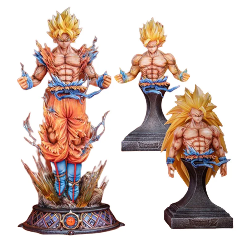 

35cm Super 3 Goku Dragon Ball Figures SSJ3 Son Goku Super Saiyan Action Figures PVC Model Collection Toys Ornamen Gifts